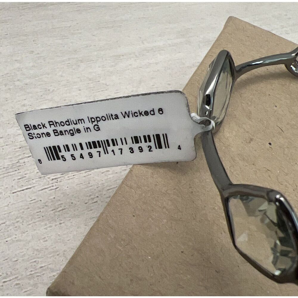 Ippolita Black Rhodium Silver 925 Diamond Wicked 6 Station Bangle Bracelet $2495 - Picture 10 of 12